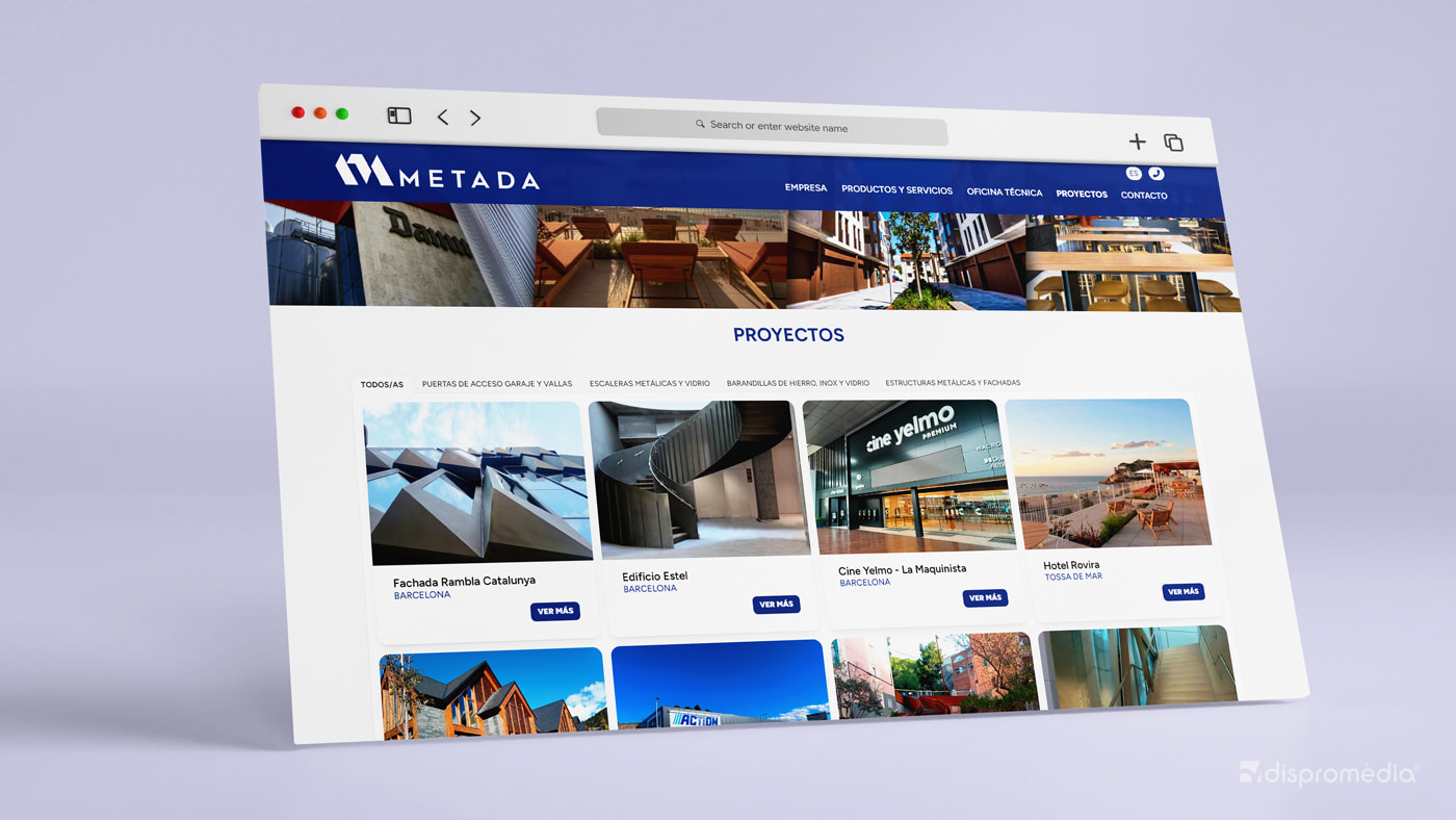 Metada vuelve a confiar en Dispromedia para renovar su sitio web